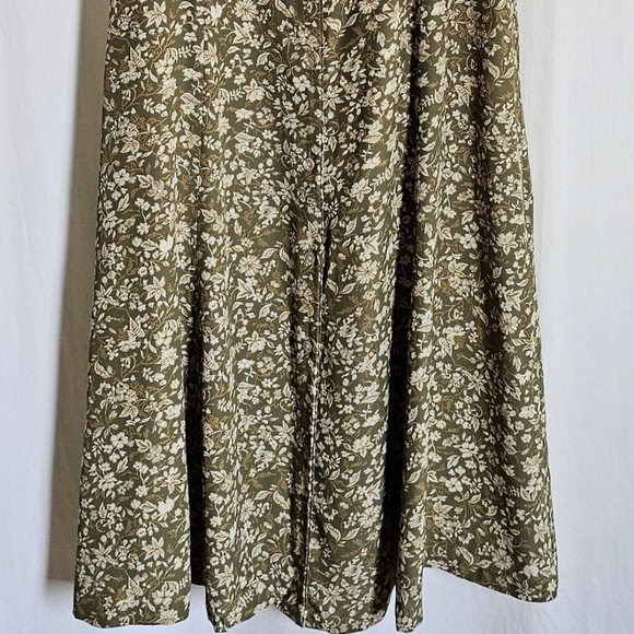 GAP Green Floral Sleeveless Midi Dress - Picture 10 of 16